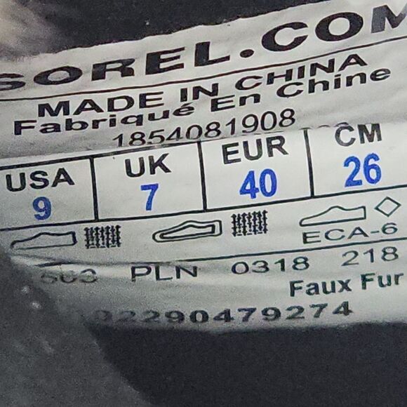 Sorel Women's TIVOLI US 9 Cattail Brown Lined Faux Fur Lace Up Snow Boots - Picture 16 of 16